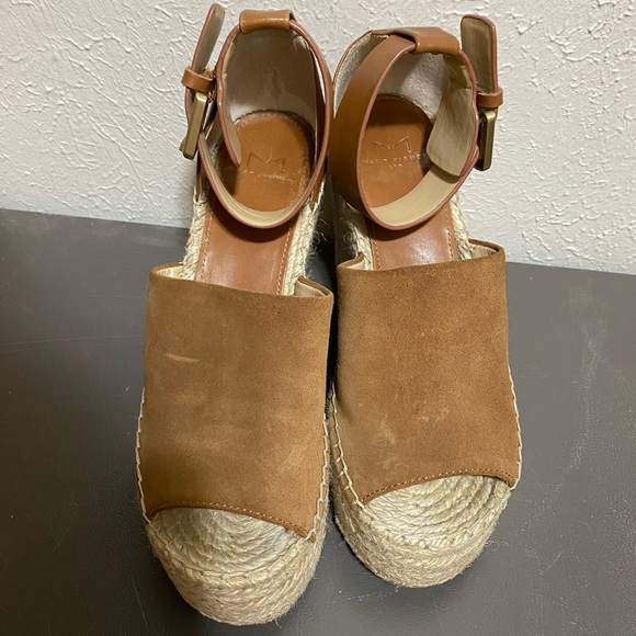 Brown Marc Fisher Adalyn Espadrille Wedges - Picture 2 of 4